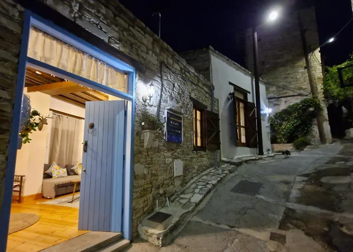 Redblue Door Two Traditional Listed Pano Lefkara